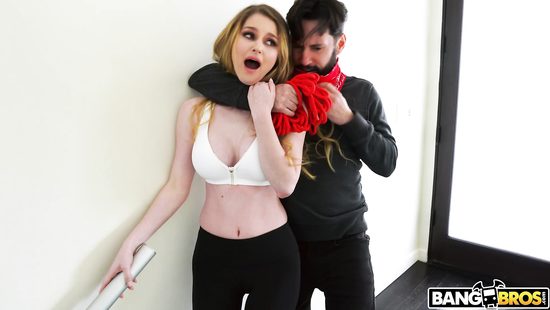 Busty babe fucked by brute