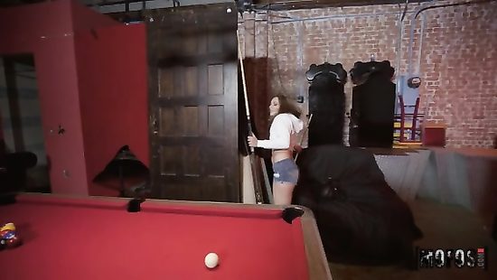 Blonde fucked on pool table