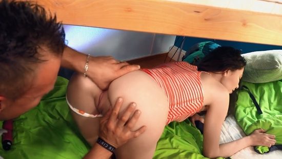 Dude plays with girl's asshole