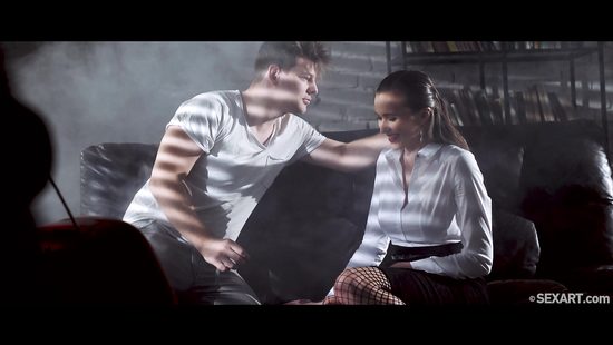 Ravishing girl rides her partner