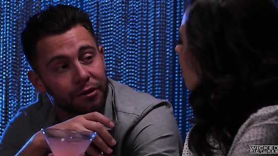 Bearded man fucks lovely brunette