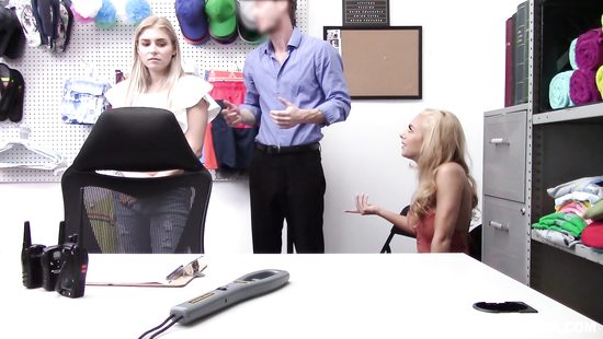 Two girls fucked by shoplifter
