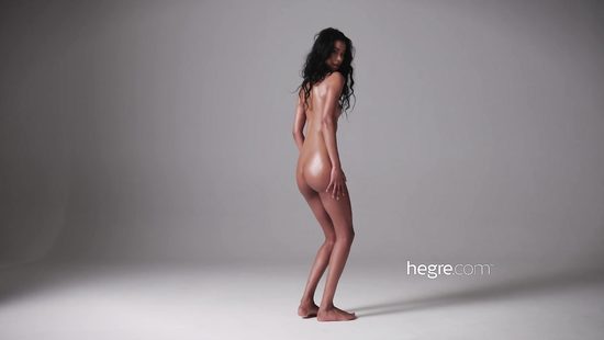 Petite girl shows her body