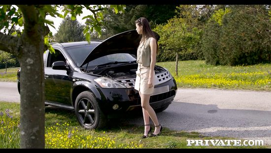 Classy girl is fucked outside