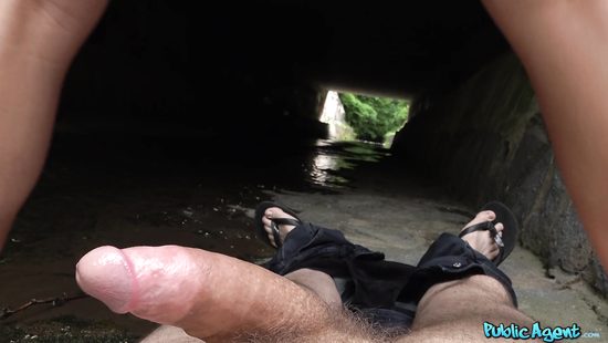 Blonde fucked in public place