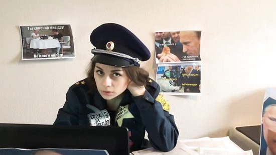 Female cop sucks hard cock