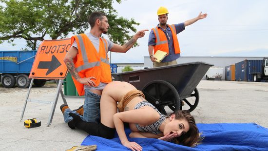 Construction worker fucks amazing babe