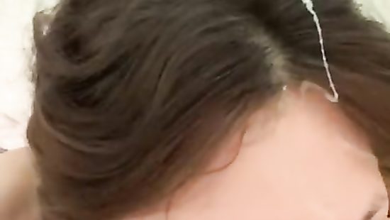 Pretty girl gets messy facial