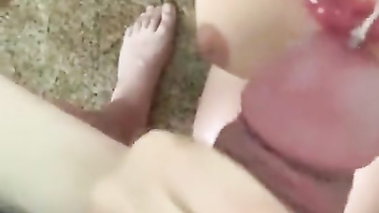 Pretty girl gets messy facial