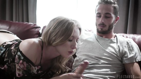 Blonde MILF rides her stepson