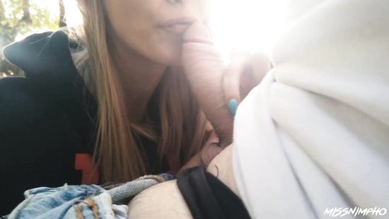 Outdoor hardcore action with blonde