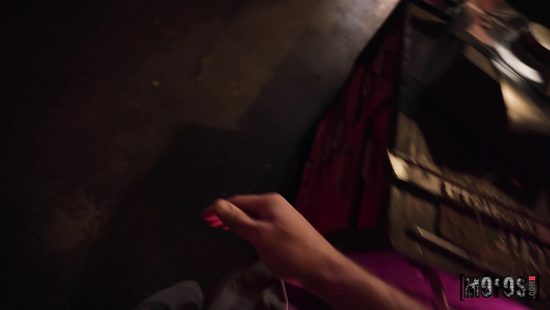 Bombshell Megan Rain in action