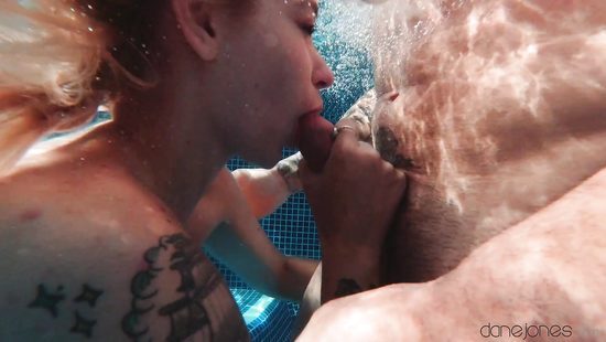 Blonde shagged by the pool