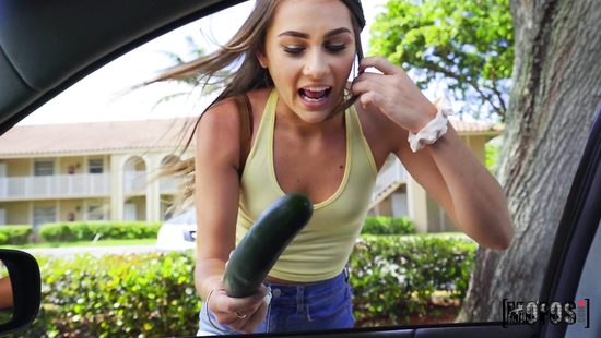 Dude saved her from fucking a cucumber