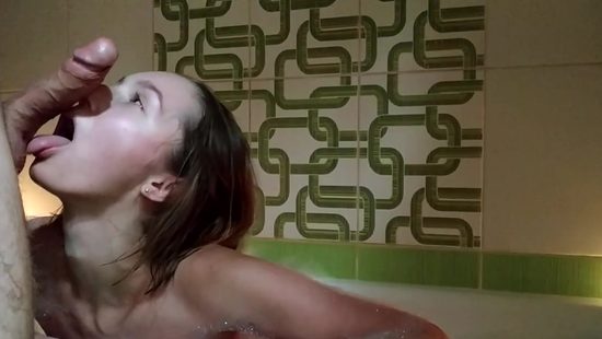 Horny housewife fucked in bathtub