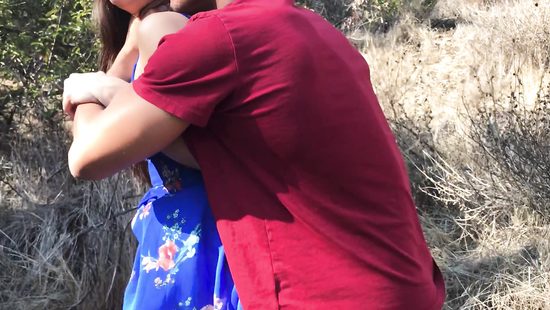 Alluring sex on a trail in the bushes