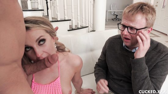 Cuckolded nerd watches wife smashed roughly