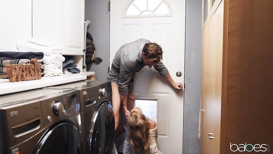 Blonde deepthroats and rides a gigantic cock fiercely