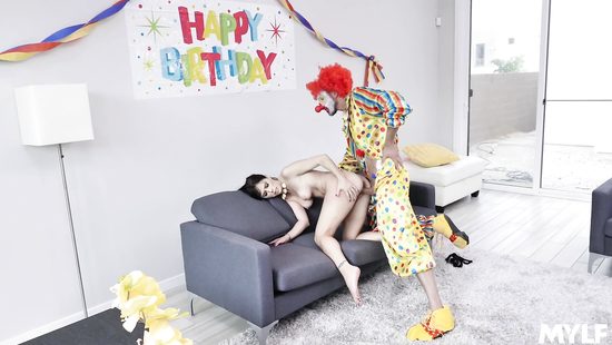 Dame fucked a clown on her birthday