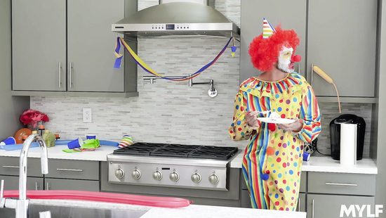 Dame fucked a clown on her birthday