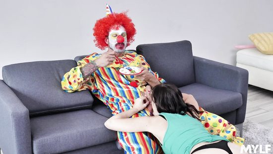 Dame fucked a clown on her birthday