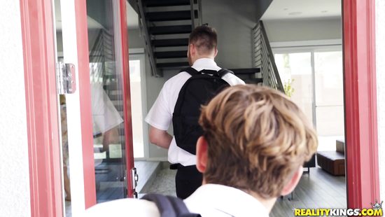 Fondles her inviting melons while she rides his dick