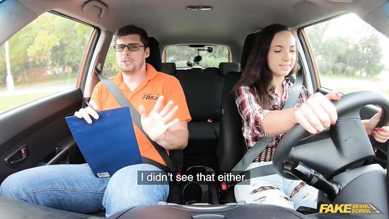 Babe passed driving test by fucking instructor