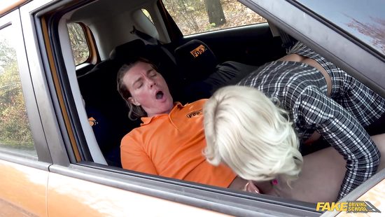 Naughty milf pleasuring driving instructor