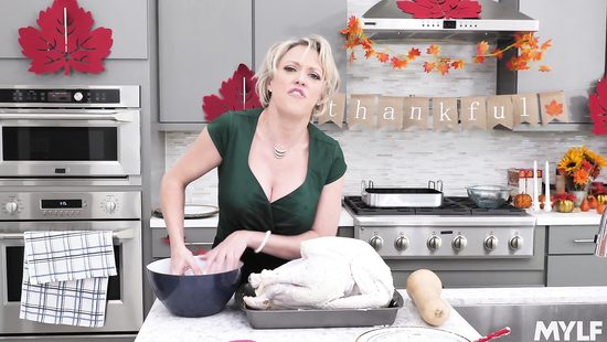 She's thankful for his big cock