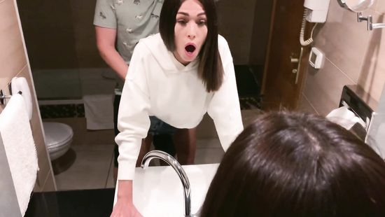 Her reactions are priceless whenever he makes a thrust