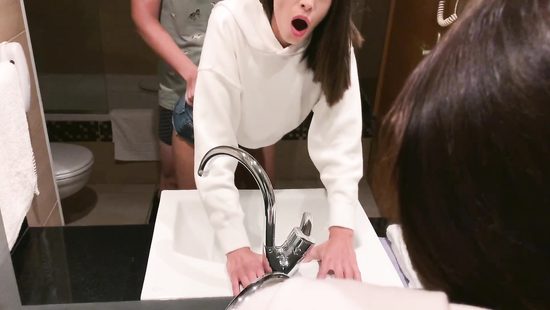 Her reactions are priceless whenever he makes a thrust