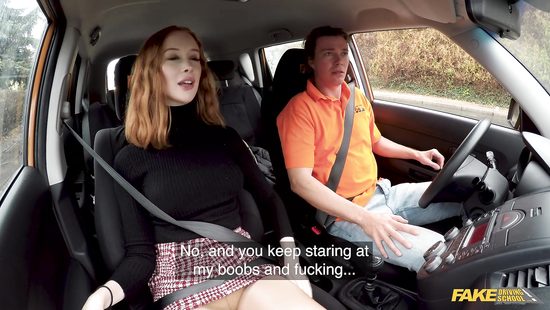 Dude couldn't keep his eyes off the instructor's tempting boobs