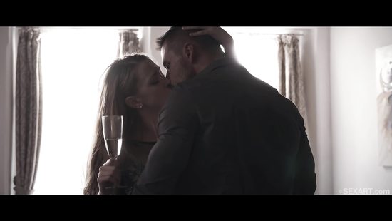 He's finding the bottom of her throat with his dick