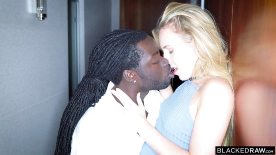 White girl picked the biggest black cock for her first trial