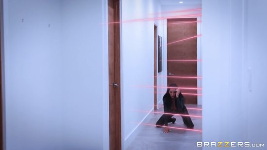 Brunette is having a nice time riding that monster