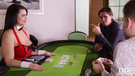 Poker night became a terrific threesome