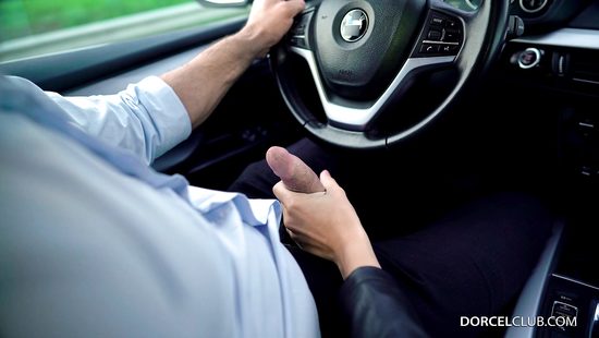 Smutty blonde rubs her clits while getting smashed from behind