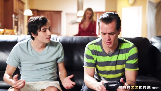 His stepmom is visibly horny, he has to do something