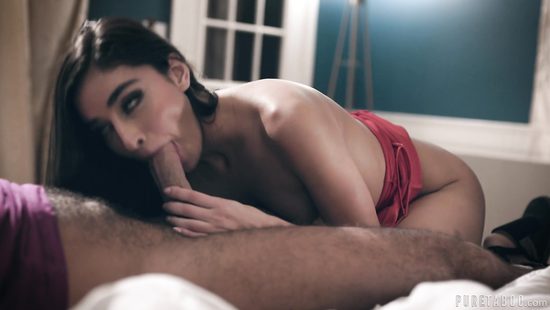 Cane sinking gracefully to the furthest end of her wet twat