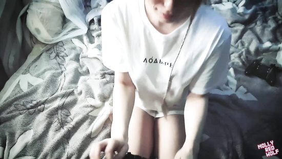 Sensual blonde with big tits, home POV