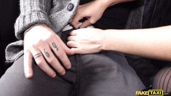 Sweetie rides cock in the back of the cab