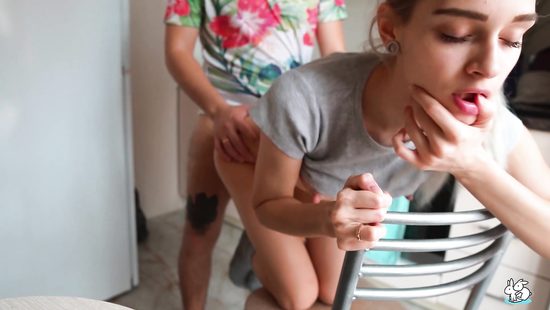 Nude blonde gagged and fucked in closeup