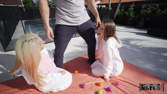 Appealing chicks share huge dick together