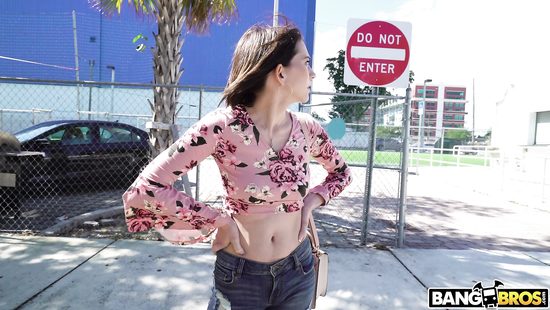 Shy looking teen picked up for bang bus sex