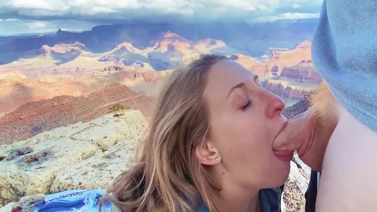 Busty natural blonde fucks random local