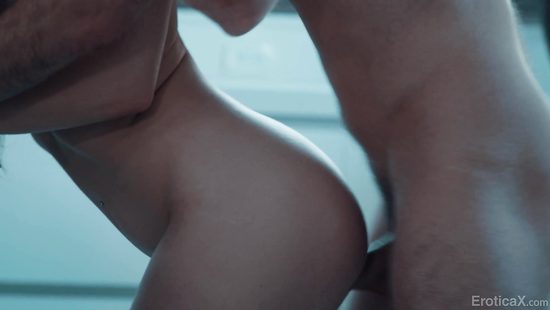 Naked brunette fucked in naughty positions