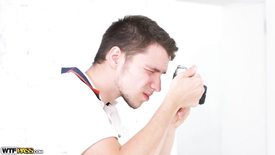 Dude fondles slut's boobs while smashing her from behind