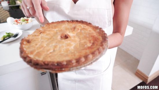 Busty chef hammered roughly in the kitchen