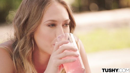 Busty blonde throbbed with massive white dick