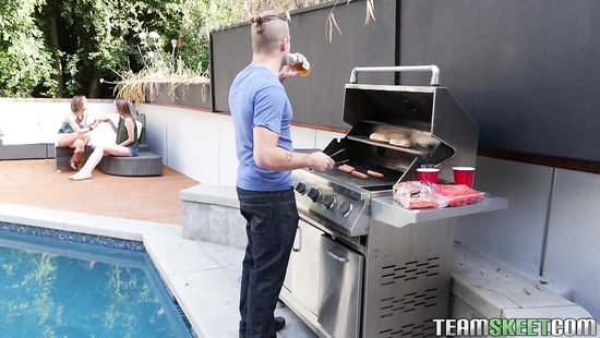 BBQ turns into a breathtaking threesome